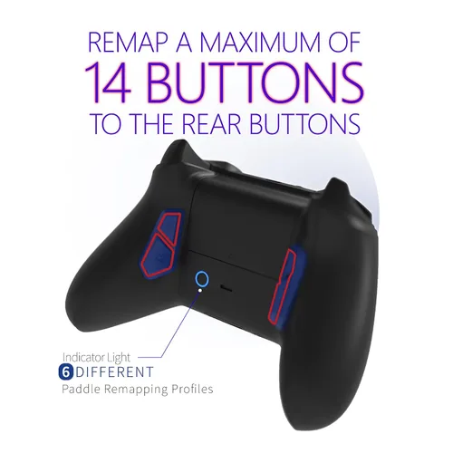 Vista 4 de HEXGAMING ULTRA ONE Wireless Controller for Xbox Series X & S, for Xbox One, for Windows 7810-4 Remap Back Paddles - Hair Triggers - Interchangeable