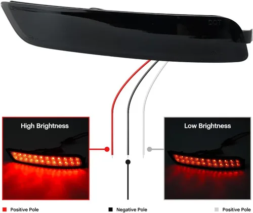 Vista 3 de LED X5 luz reflector de parachoques trasero para 2014 2015 2016 2017 2018 F15 rojo LED parachoques trasero conductor y pasajero lámparas kit OEM