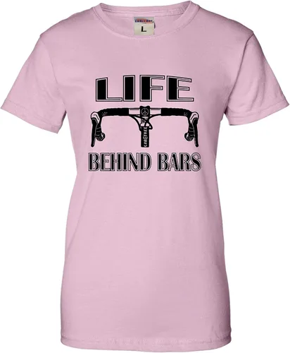 Vista 3 de Go All Out Camiseta divertida de bicicleta para mujer Life Behind Bars