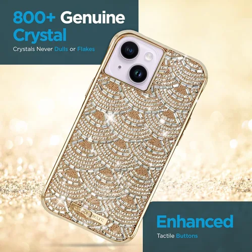Vista 3 de Case-Mate Funda para iPhone 14 Plus – Lámpara de araña brillante [protección contra caídas de 10 pies] [Compatible con carga inalámbrica] Funda