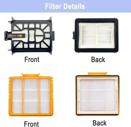 Vista 4 de Kit de accesorios para aspiradora Shark AI AV2501S AV2501AE RV2502AE RV2610WA RV2610WA, 1 cepillo principal, 3 filtros, 6 cepillos laterales, 1