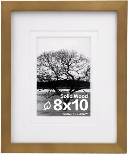 Vista 99 de Egofine - Portarretratos de 4 x 6 pulgadas, de madera maciza con plexiglás, para fotos de 3.5 x 5 con paspartú o de 4 x 6 sin paspartú, para colocar