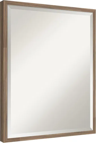 Vista 12 de Amanti Art Espejo de baño gris para sobre el fregadero, espejo rectangular gris arcilla esbelta de 24 x 30 pulgadas, marco de madera contemporánea