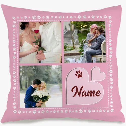 Vista 13 de Custom Single Photo Pillow Case Designed with Your Picture and Added Words producing a Decorative Throw Pillow That Makes Home Spaces Cozy and