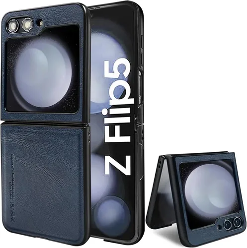 Vista 101 de X-level Funda para Samsung Galaxy Z Flip 6, delgada funda delgada de piel sintética para teléfono, TPU suave, a prueba de golpes, protección Negro