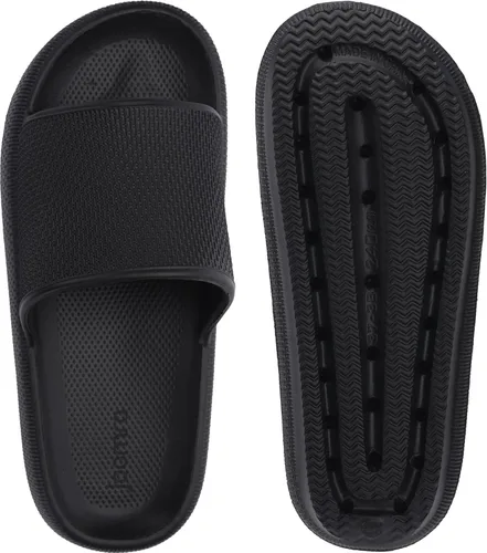 Vista 5 de Joomra - Sandalias acolchadas tipo pantuflas para mujeres y hombres, antideslizantes, de secado rápido, sandalias para baño, con suela gruesa