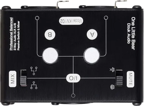 Vista 9 de Douk Audio Conmutador de audio estéreo equilibrado XLR de 2 vías Pasivo A/B Mini mezclador de caja de interruptor Divisor de sonido