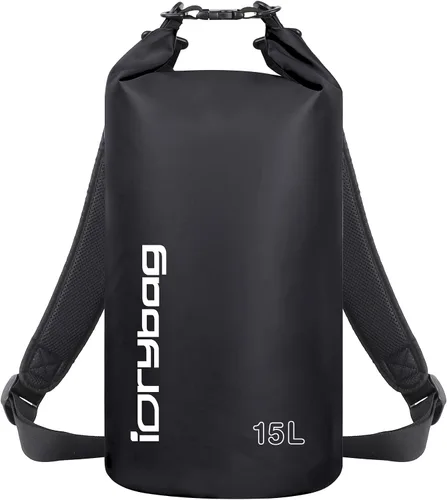 Vista 28 de IDRYBAG Bolsa seca para kayak impermeable 2L/5L/10L/15L/20L, pequeña bolsa impermeable para navegación
