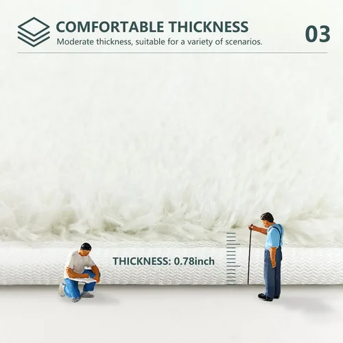 Vista 6 de APROPHIC Alfombras de baño bohemias de 17 x 24 pulgadas para decoración de baño, tapete de baño antideslizante de microfibra de felpa absorbente