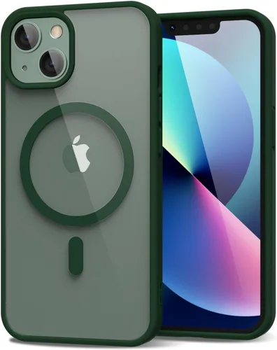 Vista 39 de oakxco Funda magnética transparente compatible con Magsafe, bonita funda delgada y transparente de poliuretano termoplástico no amarillenta, carcasa