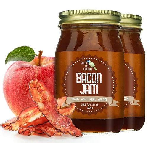 Vista 10 de Green Jay Gourmet Mermelada de Tocino y Jalapeño – Crema clásica para hamburguesas, sándwiches, tostadas, charcutería – Sabor dulce y salado