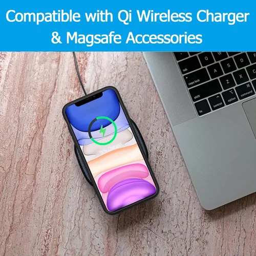 Vista 3 de Funda de batería para iPhone 11, funda protectora de carga portátil mejorada de 10000 mAh con carga inalámbrica compatible con iPhone 11