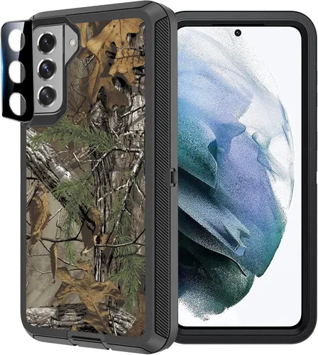 Vista 8 de Funda compatible con Samsung Galaxy S21 5G, diseño de bandera estadounidense antigua con protector de lente de cámara resistente