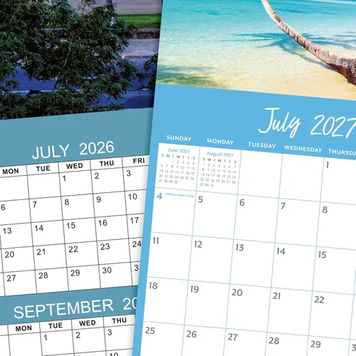 Vista 7 de Calendario 2027, calendario de pared 2027, 12 x 24 pulgadas
