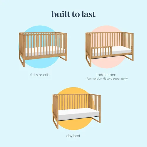 Vista 7 de Davinci Hunter - Cuna convertible 3 en 1 para bebé, certificado GREENGUARD Gold, cuna de madera convertible en cama y sofá cama para niños pequeños