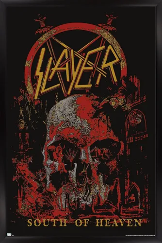 Vista 8 de Trends International Slayer - Póster de pared del sur del cielo, 22.4 pulgadas de largo x 14.7 pulgadas, versión enmarcada en madera de granero