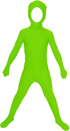 Vista 7 de Aniler Disfraz de Halloween de elastano para niños de 6 a 16 años, body de animal para cosplay, overol para niñas Negro