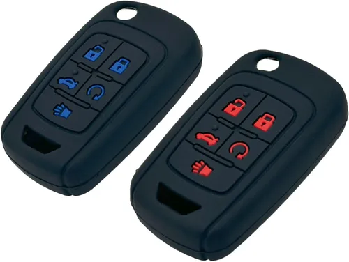 Vista 12 de LemSa 2 piezas de silicona 5 botones Flip Key Fob Cover Remote Keyless Entry Bag para Chevrolet Camaro Cruze Equinox Malibu SS Sonic Spark Volt Aveo