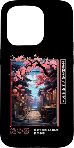 Vista 14 de iPhone 16 Japanese Vaporwave Nostalgia Cherry Blossoms 1990s Aesthetic Case