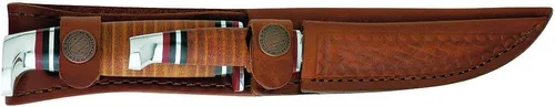 Vista 9 de Funda de piel pequeña para cuchillo de cazador