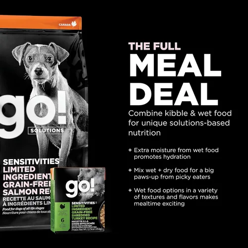 Vista 7 de Go! Solutions Sensitivities - Alimento seco para perros pequeños con ingredientes limitados, sin granos de salmón, croquetas pequeñas para razas