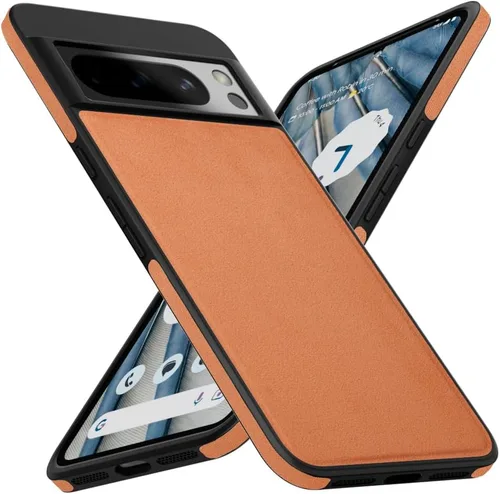 Vista 8 de X-level Funda delgada para Google Pixel 8 Pro, de doble capa, a prueba de golpes, cuerpo completo, parte trasera de policarbonato duro, superficie