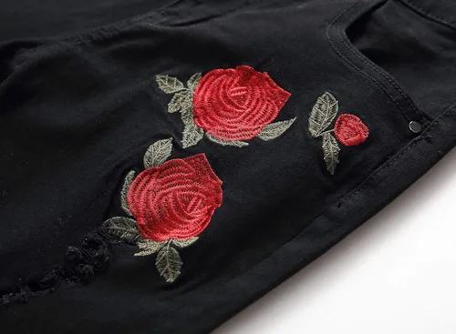 Vista 5 de Leward Pantalones de mezclilla elásticos y desgastados para hombre