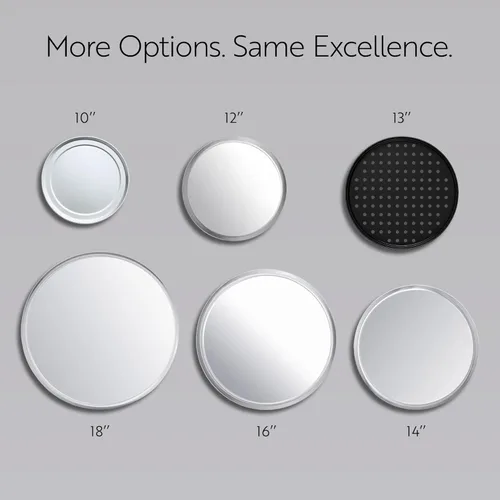 Vista 3 de Restaurantware Met Lux - Bandeja de cocina para pizza comercial de 10 pulgadas, 1 bandeja de cocina para pizza estilo cupé – Bandeja redonda
