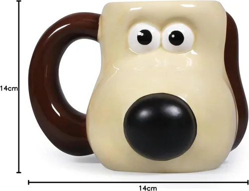 Vista 8 de Half Moon Bay - Taza de cerámica con licencia oficial de Wallace y Gromit Gromit Gromit que cambia el calor, taza de café de 16.2 onzas