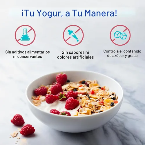 Vista 9 de Ultimate Probiotic Yogurt Maker XL con un 50% más de capacidad, control de tiempo y temperatura ajustable, hace billones de probióticos vivos