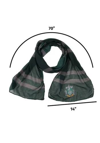 Vista 3 de Bufanda ligera de Hogwarts Slytherin Multicolor