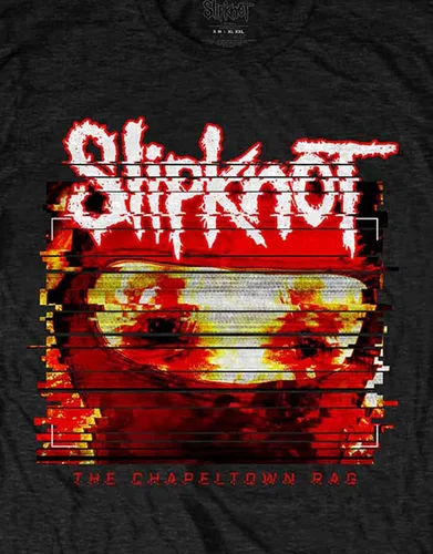 Vista 3 de Slipknot Chapeltown Rag Glitch - Camiseta ajustada para hombre, color negro