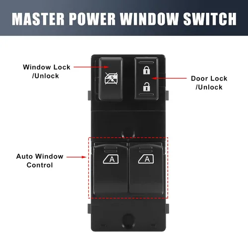 Vista 3 de X AUTOHAUX Controladores de elevalunas eléctricos delanteros de repuesto para Infiniti G37 Q60 Coupé para Infiniti G37 2008-2013 para Infiniti Q60