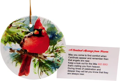 Vista 5 de Legend of The Cardinal - Juego de decoración para árbol de Navidad con tarjeta de historia