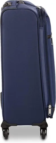 Vista 5 de Tienda Basics Maleta de equipaje giratoria de mano Softside con ruedas, Azul marino, 30 pulgadas