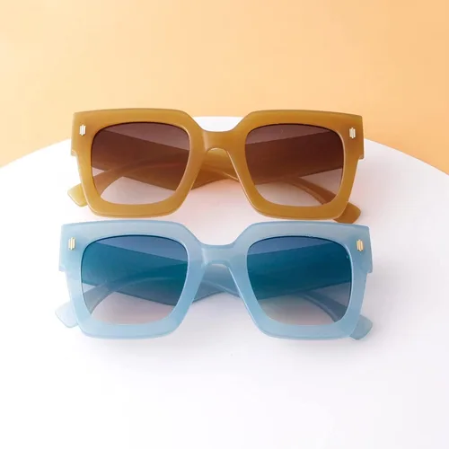 Vista 5 de SDINM Gafas de sol cuadradas de gran tamaño vintage para mujer, a la moda, de lujo, grandes, protección UV400