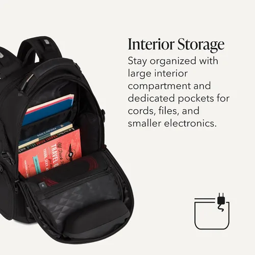Vista 5 de SwissGear 5358 USB ScanSmart Mochila para Portátil de 16", Negro, Grande