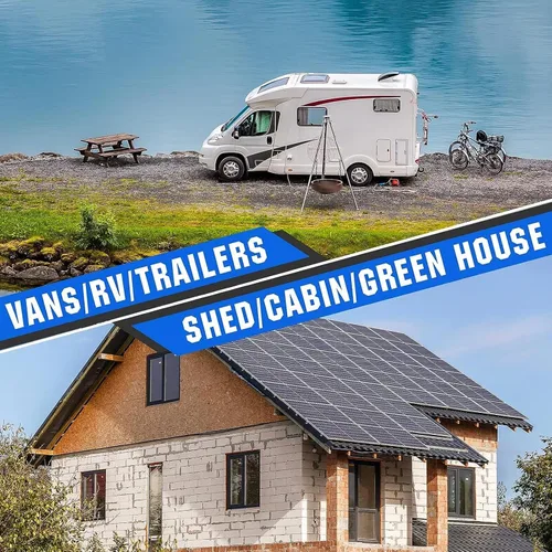 Vista 7 de Kit de panel solar de 300 W DC 12 V 24 V 50 A cargador solar de alta eficiencia IP67 impermeable con controlador para autocaravana RV