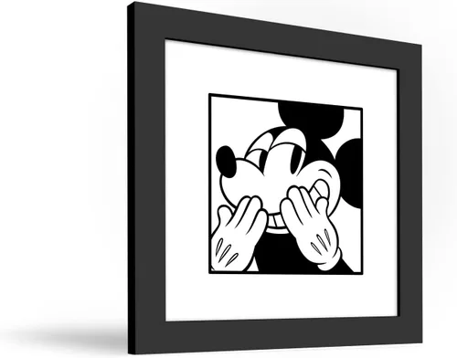 Vista 2 de Trends International Gallery Pops Disney Mickey Mouse - Póster artístico de pared de Mickey Expressions, 12 x 12 pulgadas, versión enmarcada