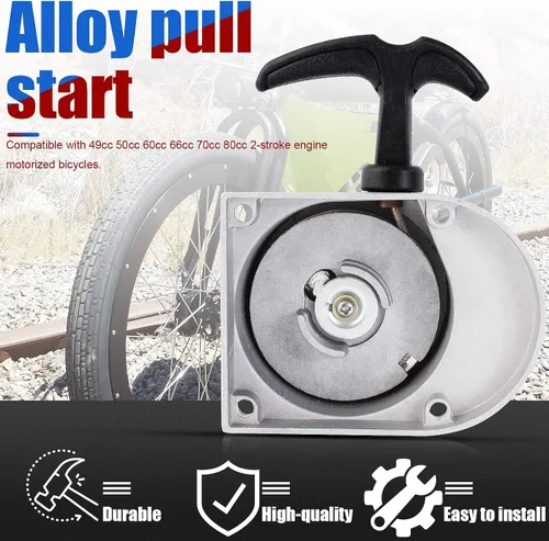 Vista 4 de Kit de motor de bicicleta, bicicleta motorizada eléctrica, montaje de arranque de arranque de motocicleta Reemplazo de aleación de aluminio