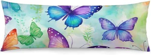 Vista 7 de Funda de almohada corporal con diseño de conejitos y hojas de bebé, funda de almohada grande con cremallera oculta, conejo de Pascua, funda larga