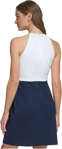 Vista 2 de DKNY Vestido recto sin mangas con cuello alto para mujer