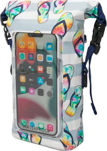 Vista 3 de geckobrands Bolsa impermeable para teléfono con bolsa seca de 2 L y correa ajustable, protege tu teléfono y objetos de valor mientras estás