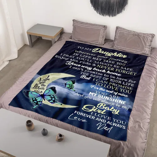 Vista 3 de UFOORO Regalo de cumpleaños y Navidad para hija: manta de 60 x 80 pulgadas