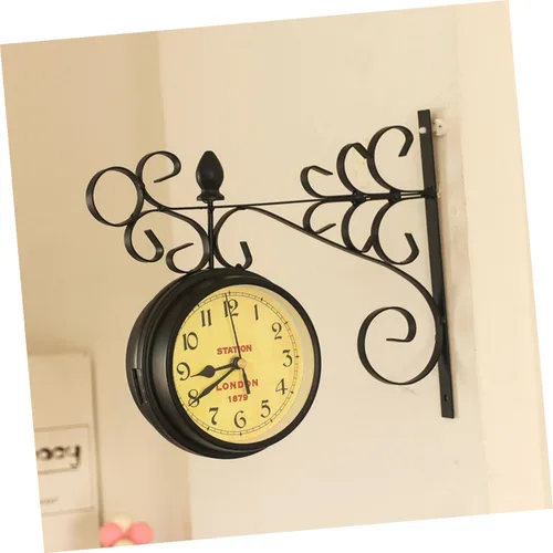 Vista 8 de Relojes de pared decorativos reloj de pared grande de doble cara para sala de estar, decoración del hogar y oficina