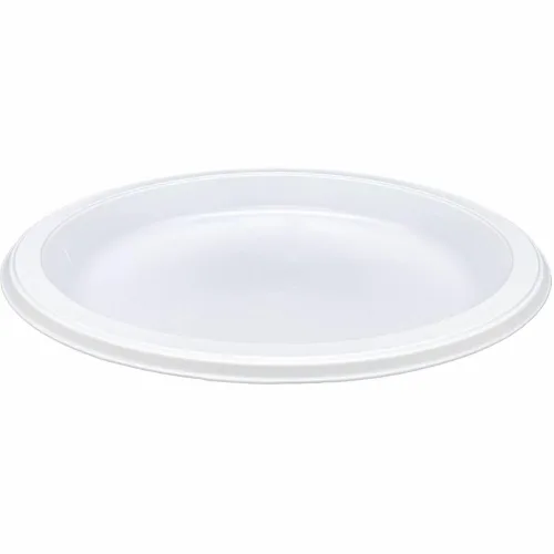 Vista 2 de Genuine Joe GJO10429 - Plato redondo de plástico de 9 pulgadas de diámetro, 125 unidades, color negro