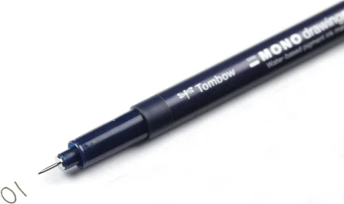 Vista 3 de Tombow Bolígrafo de dibujo mono, tamaño de punta 01, paquete de 12