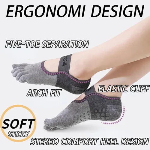 Vista 14 de CHUNFO Calcetines de agarre para mujer, calcetines de yoga para pilates, antideslizantes, teñido anudado, coloridos, de algodón, de compresión