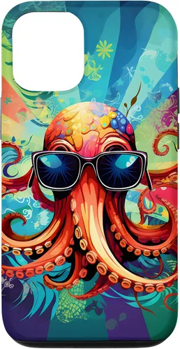 Vista 28 de iPhone 11 Pro That's One Cool Pultopus Pulpo colorido con funda para gafas de sol