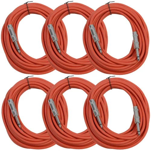 Vista 21 de Seismic Audio Cables de guitarra para altavoces, cables de guitarra TS de ¼ pulgadas, 3 pies, multicolor, paquete de 6 Color múltiple